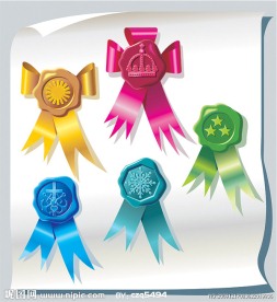 丝带徽章矢量素材