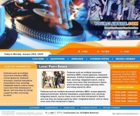 欧美音乐网站模板