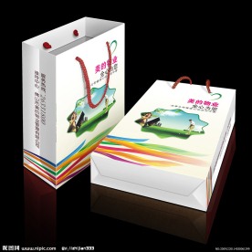 手提袋 物业 房地产 高尔夫 保安 漂亮线条 花纹 天空 服务房地产手提袋