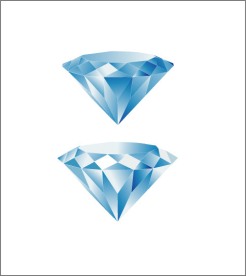 每个切面可填充矢量钻石