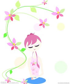 咖啡花主题插画