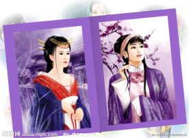 古典美女翻书相册