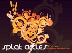 油画质感圆圈ps笔刷下载