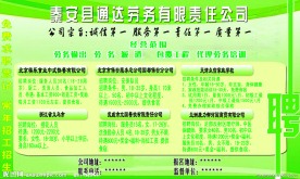 秦安县通达劳务有限责任公司招聘背景