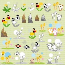 可爱的春天素材