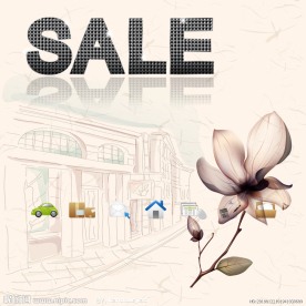 sale 花束 促销广告