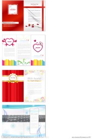 情人节折页设计模板矢量素材