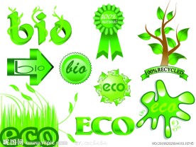 绿色环保主题矢量素材