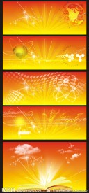 模板 展板 红色背景