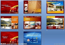 欧美风格商务PPT模板（酒店）