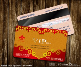 vip贵宾卡模板 会员卡设计模板 经典VIP卡模板