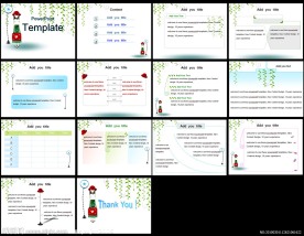 韩国卡通PPT模板