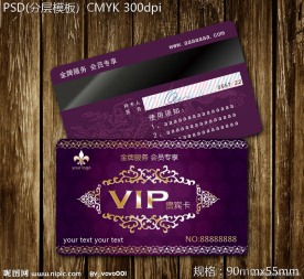 VIP会员卡设计模板 贵宾卡模板