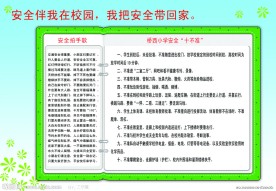 学校安全教育展板