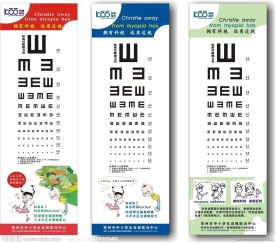 三款卡通漫画视力表