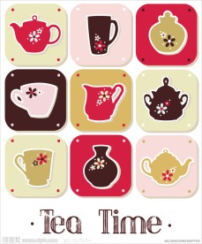 咖啡壶茶壶矢量素材