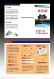 保险公司三折页模板