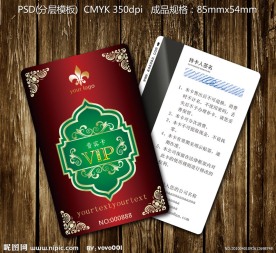 VIP贵宾卡模板 会员卡分层模板