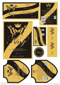 红酒包装标签标志设计