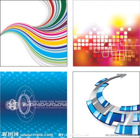 动感 线条 背景 彩虹 格子 矢量素材 名片背景
