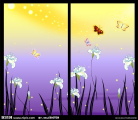 矢量风景无框画