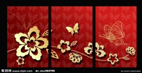 金属花纹无框画