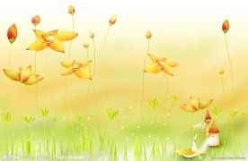 卡通 小精灵 插画 无框画 移门