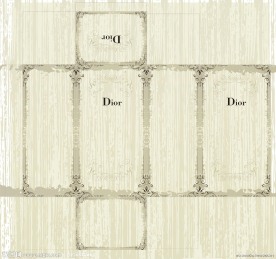 dior香水包装盒展开图