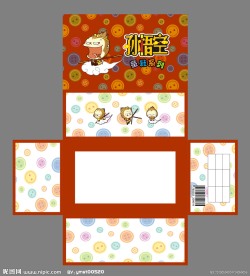 卡通童鞋包装盒（展开图）