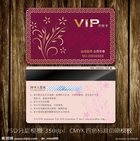 会员卡 vip会员卡模板 贵宾卡