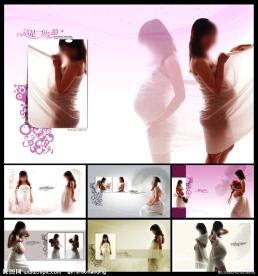 绽放的蓓蕾 孕妇艺术照模板