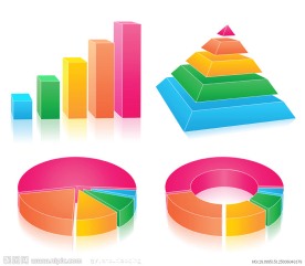 晶莹通透的统计图标