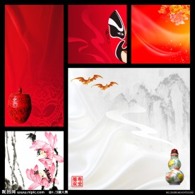 中国风素材剪纸荷花（原创）