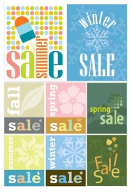 降价促销矢量素材