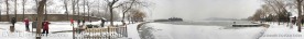 北京颐和园雪域铜牛360度全景