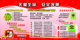 关爱生命安全发展展板