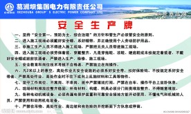五牌一图 安全生产牌