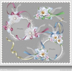 花朵花卉丝带边框