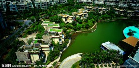 水景 绿化 联排别墅 万科东海岸实景图 建筑图片 房地产素材图片 住宅图片 房子