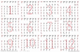 新年日历黄历模板