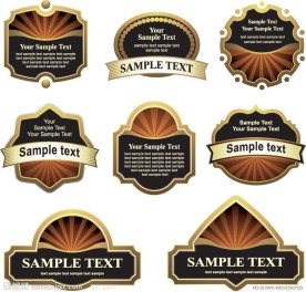 咖啡色背景 花纹 标签