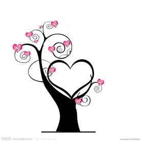 桃心树 情人节 展板 货架 爱心