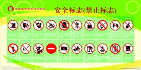 安全标示禁止标志