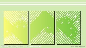 绿色 线条 抽象 无框画