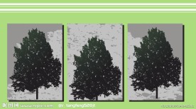 黑色 树子 抽象 无框画