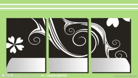 黑色 花纹 抽象 无框画