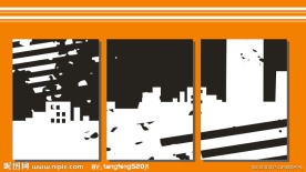 黑色 花纹 抽象 无框画