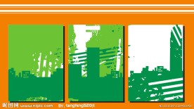 绿色 花纹 抽象 无框画