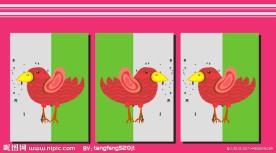 纷色 小鸡 抽象 无框画