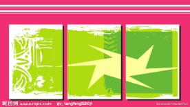 绿色 线条 抽象 无框画